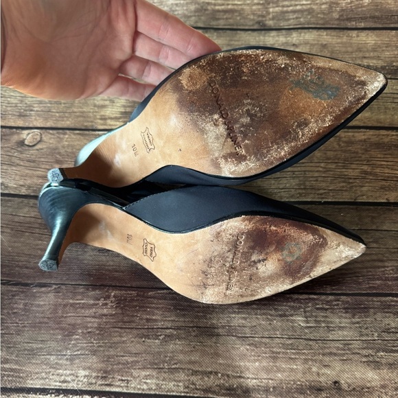 🖤Donald J. Pliner Black Pointed Stretch Slingback Heels - Time2 - Size 10M 🖤 - Picture 5 of 6